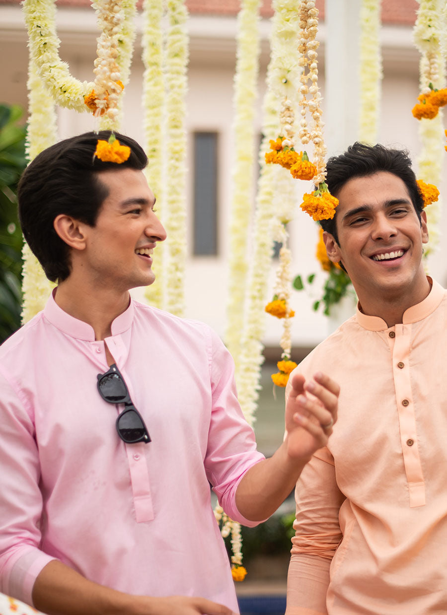 Hussain Coral Kurta and Pajama