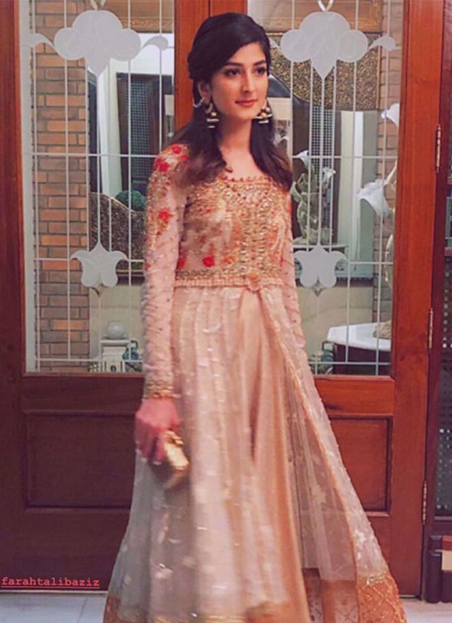 Alishay Adnan gorgeous in a signature Farah Talib Aziz kalidaar