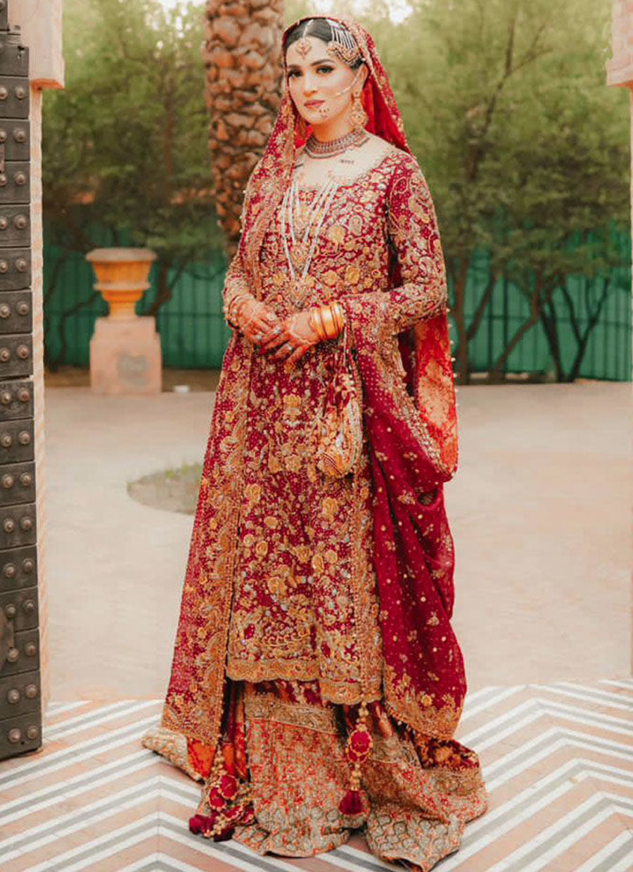 Bride in a Classic Red And Gold #FTA Signature Bridal