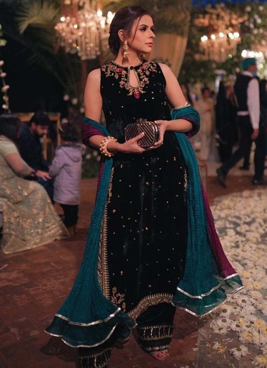 Waliya Najib in our Kyra Velvet Ensemble