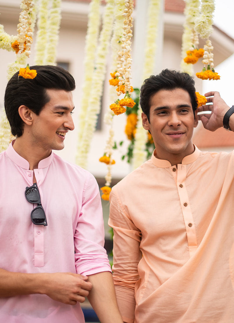 Hussain Coral Kurta and Pajama