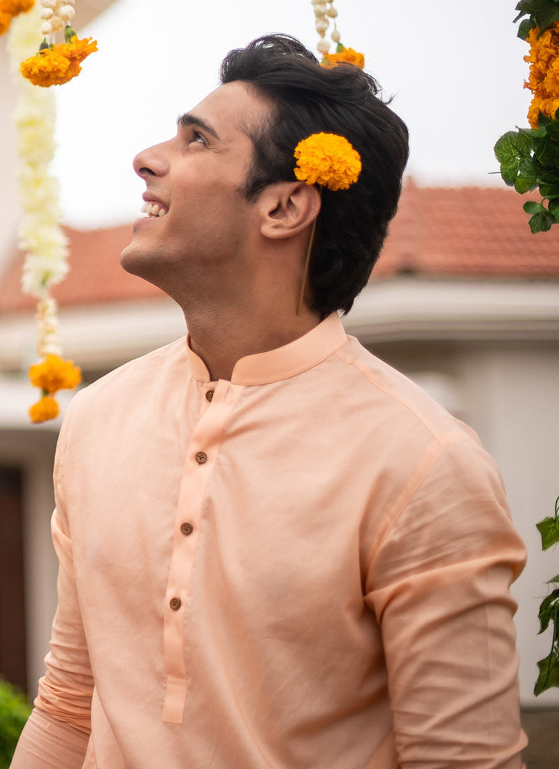 Hussain Coral Kurta and Pajama