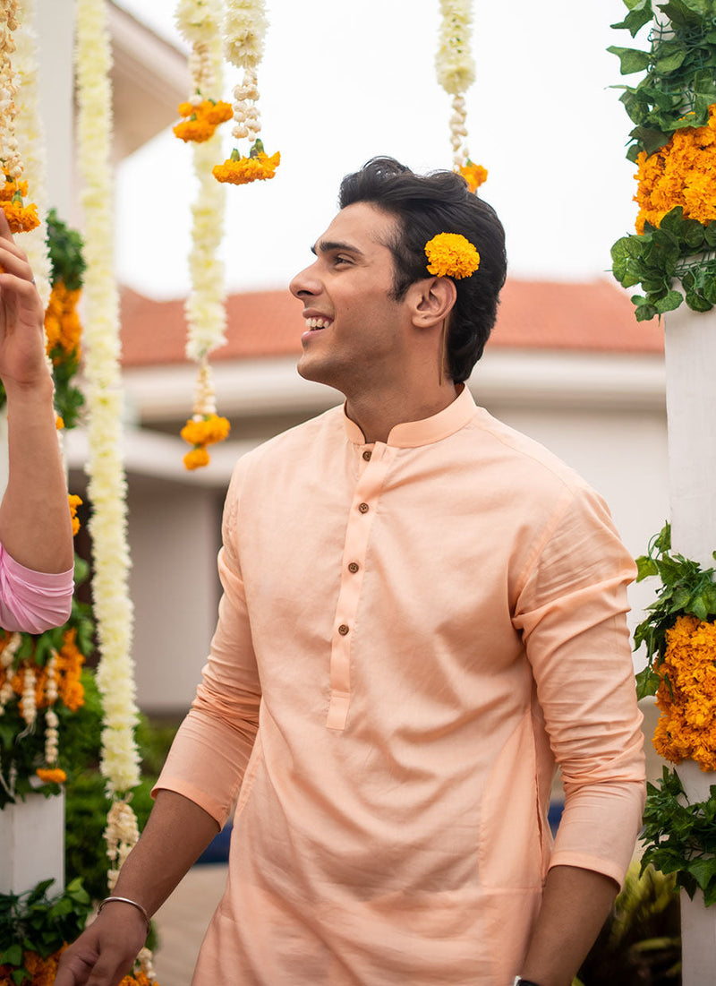 Hussain Coral Kurta and Pajama