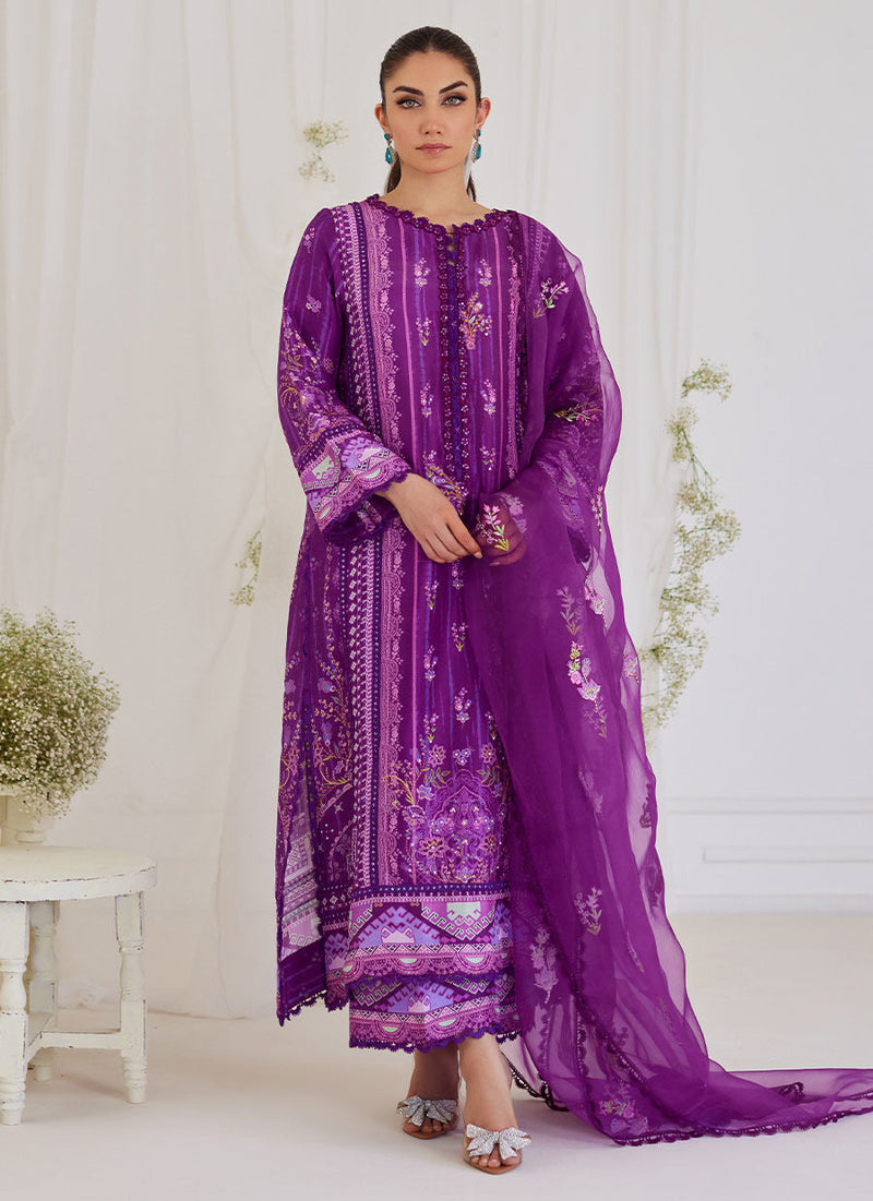 Ligia Plum Shirt and Dupatta