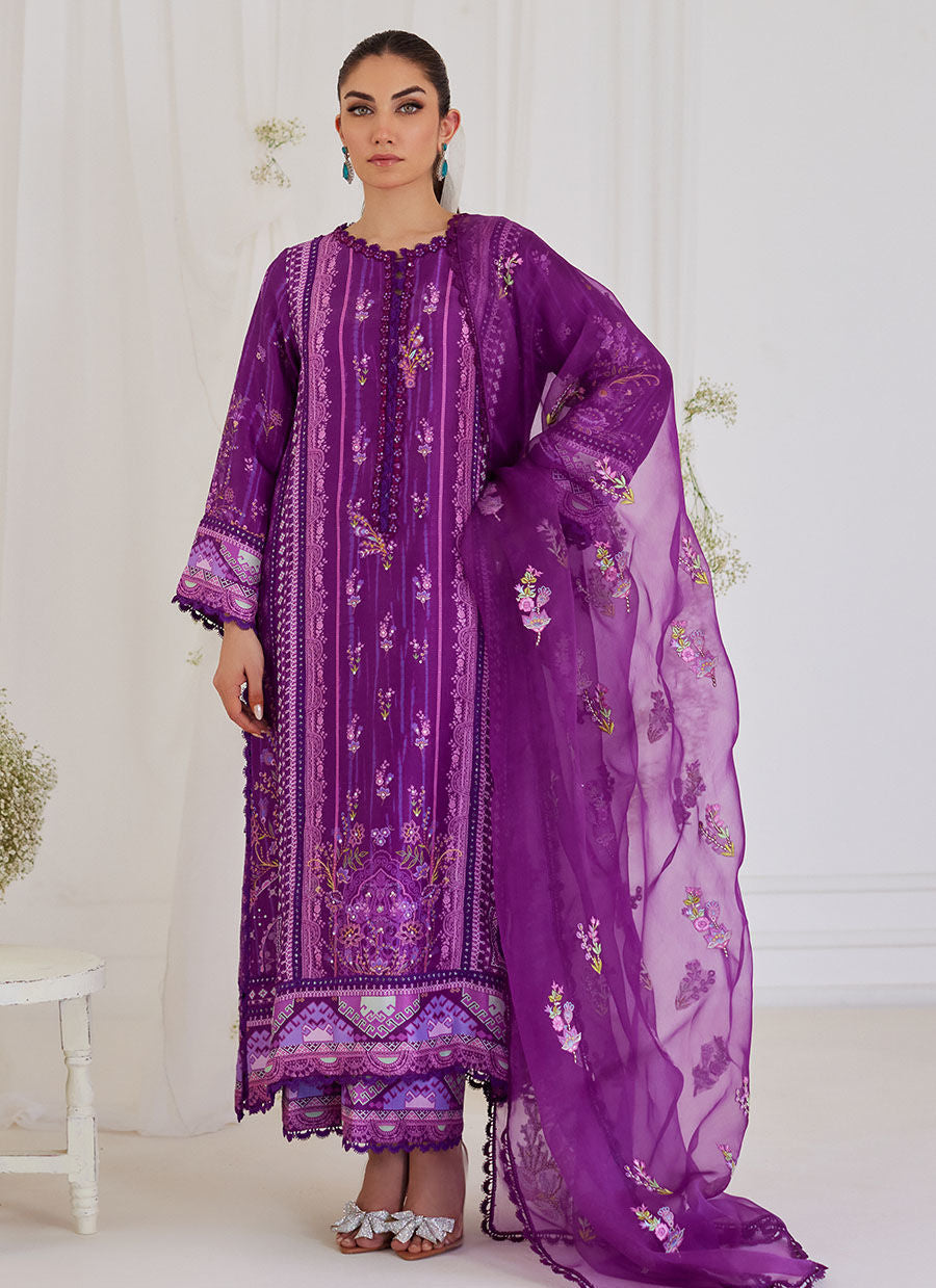 Ligia Plum Shirt and Dupatta