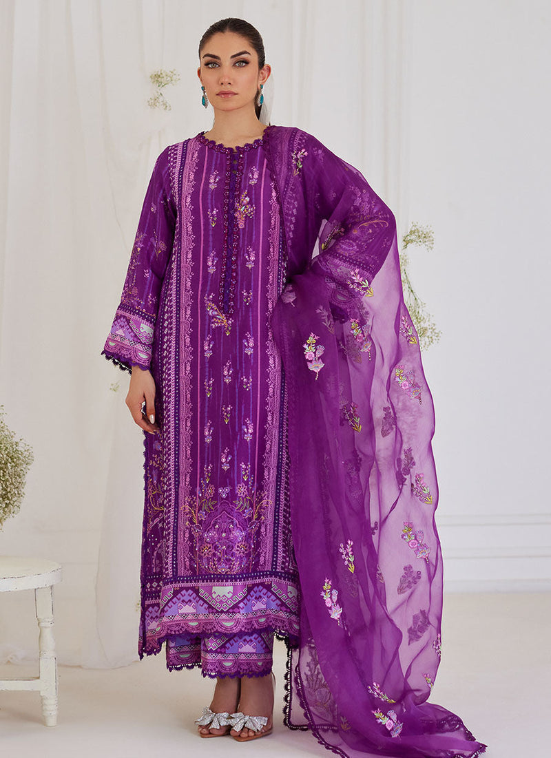 Ligia Plum Shirt and Dupatta