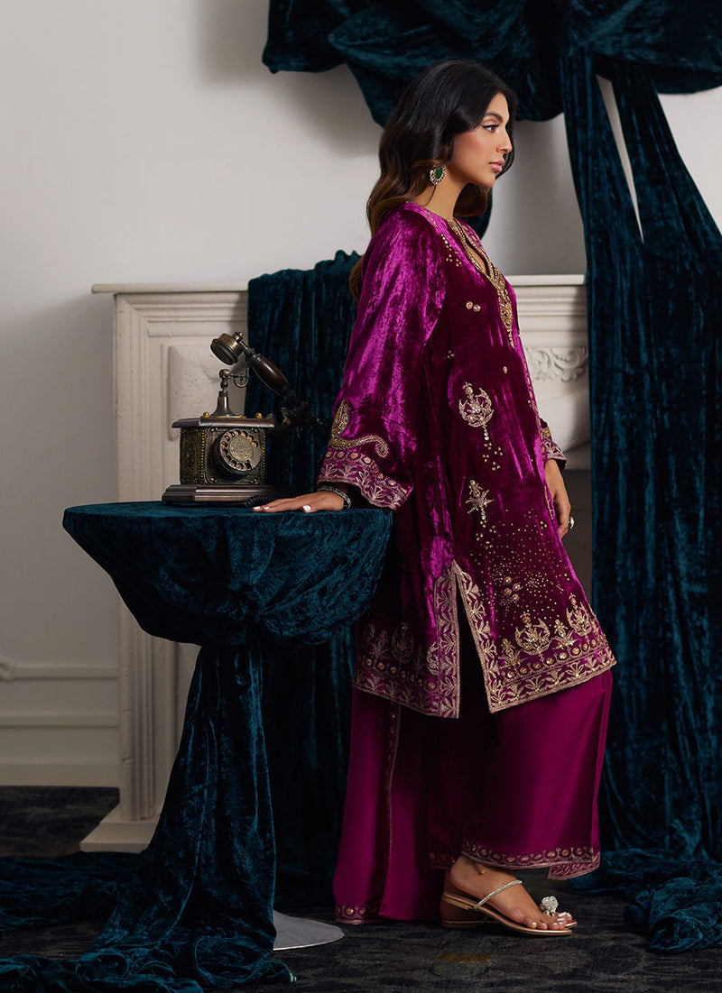 Emili Velvet Shirt and Dupatta