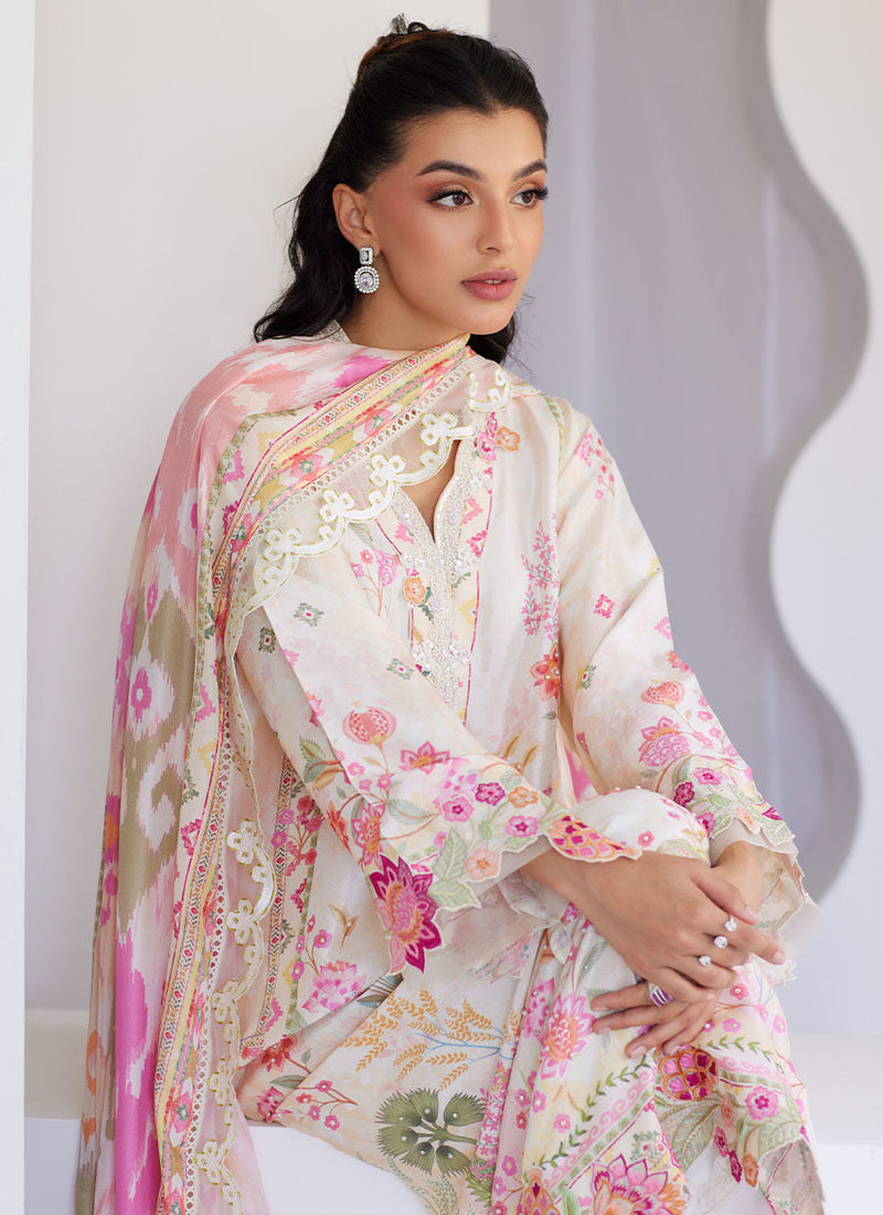 Faye Ivory Shirt And Dupatta