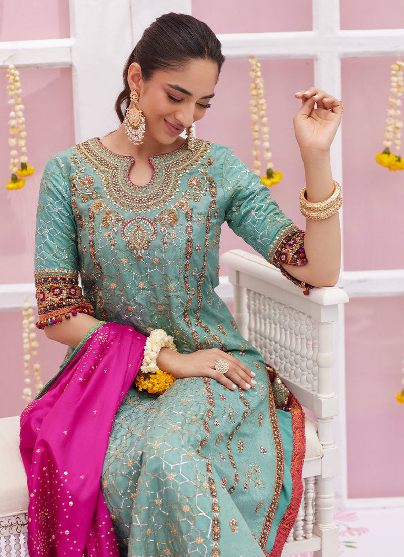 Malina Sage Shirt And Dupatta