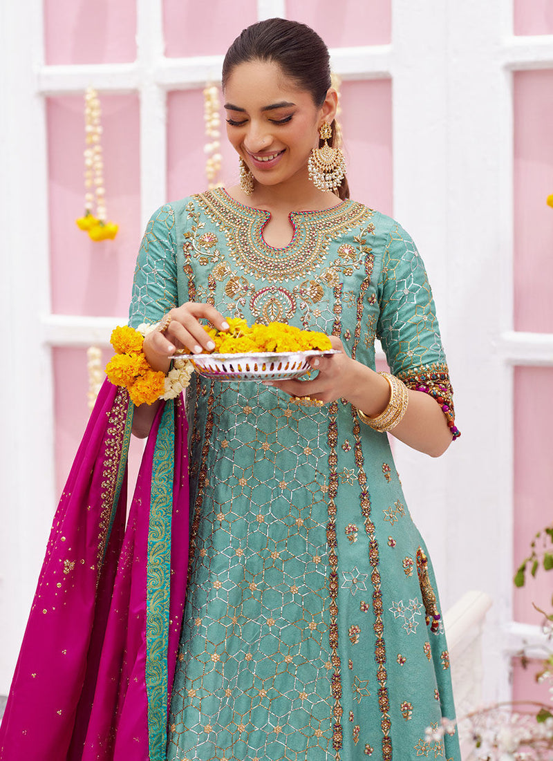 Malina Sage Shirt And Dupatta