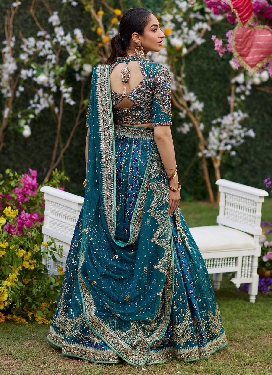 Ishana Teal Lehnga Choli