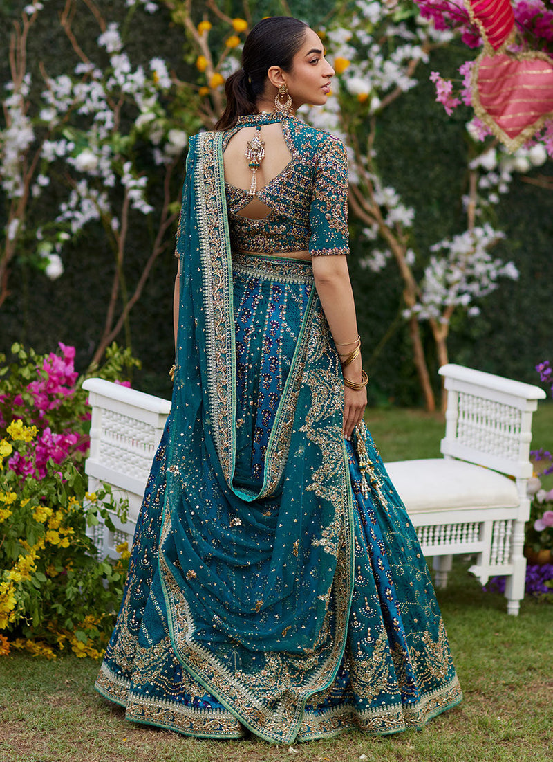 Ishana Teal Lehnga Choli