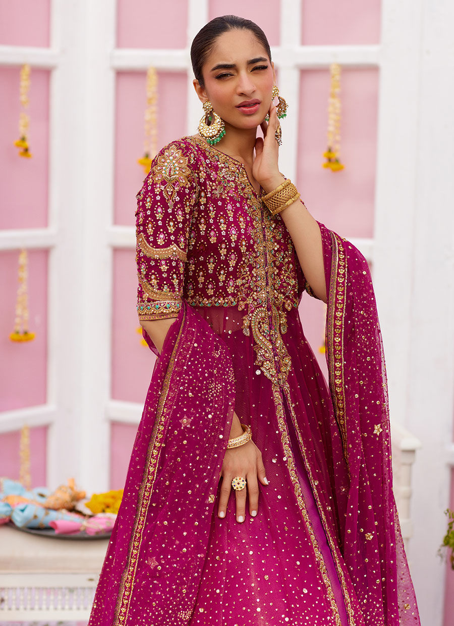 Ishana Magenta Kalidaar