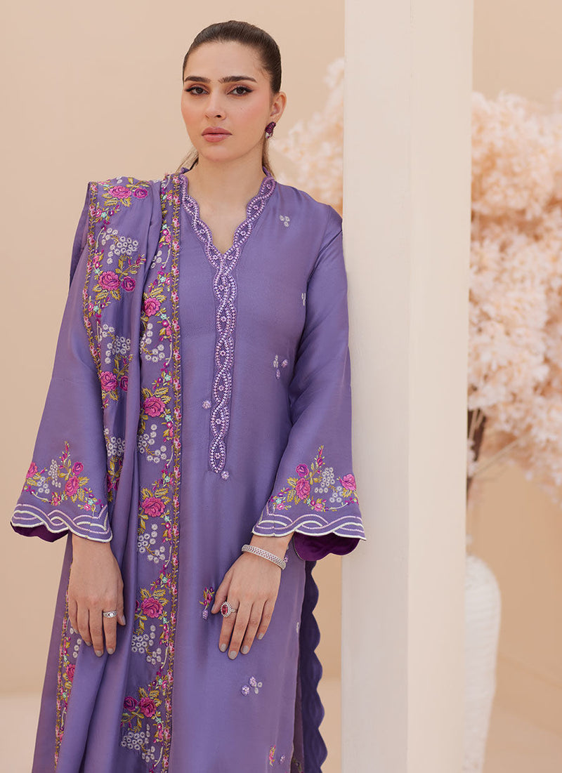 (Goldie Grape Silk Shirt and Dupatta)PANTS only