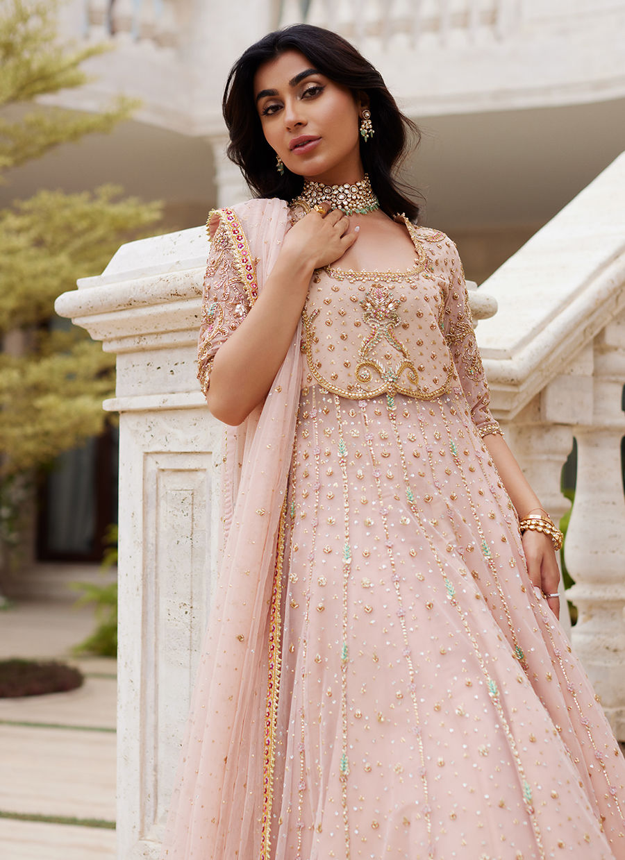 Nazneed Peach Kalidaar