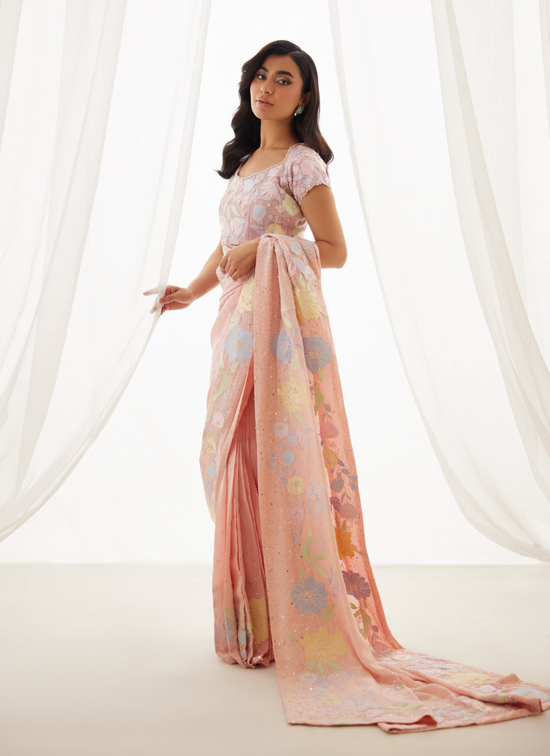 Neve Blush Saree And Blouse