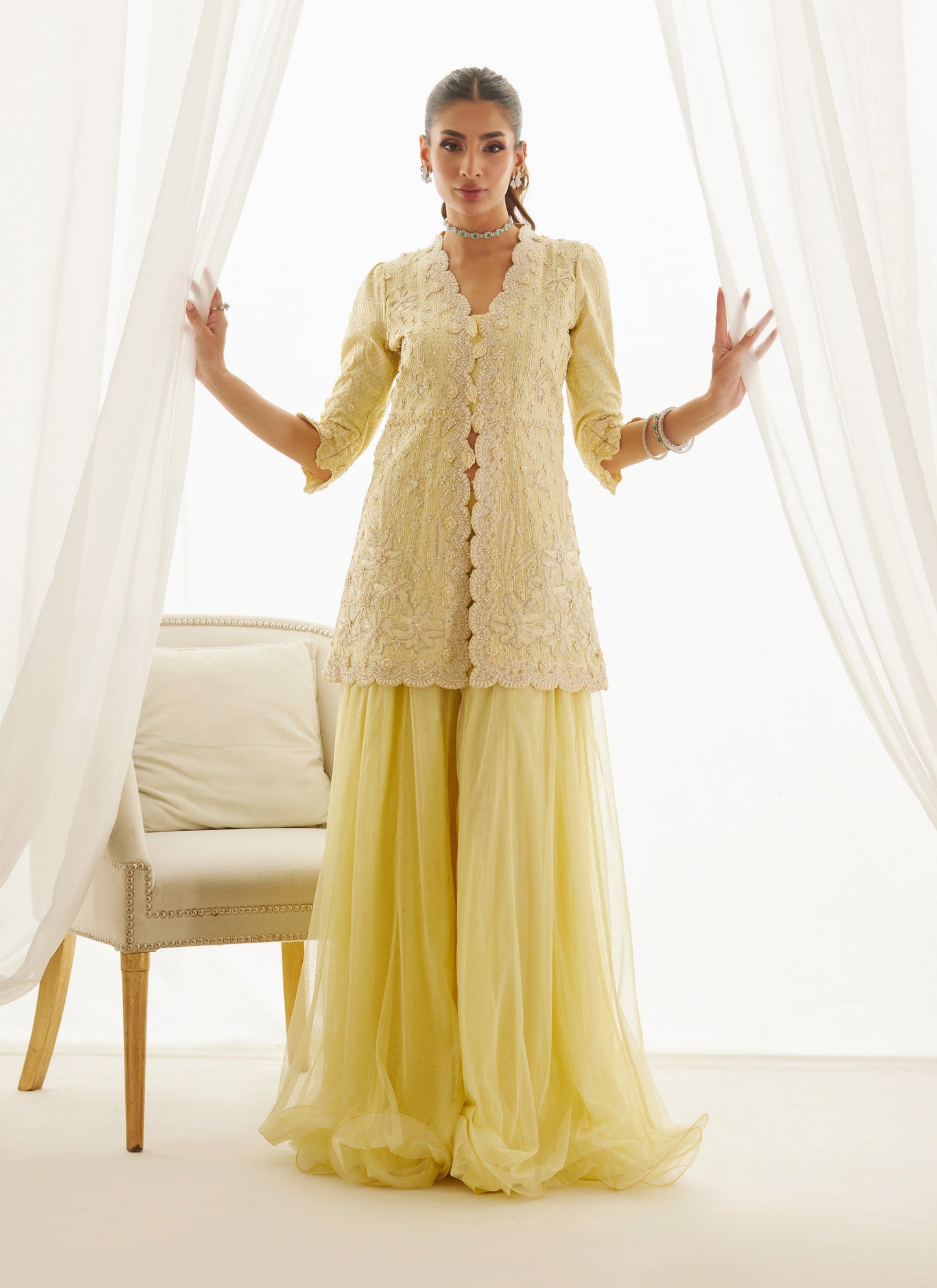 Lavin Lemon Shirt And Lehnga