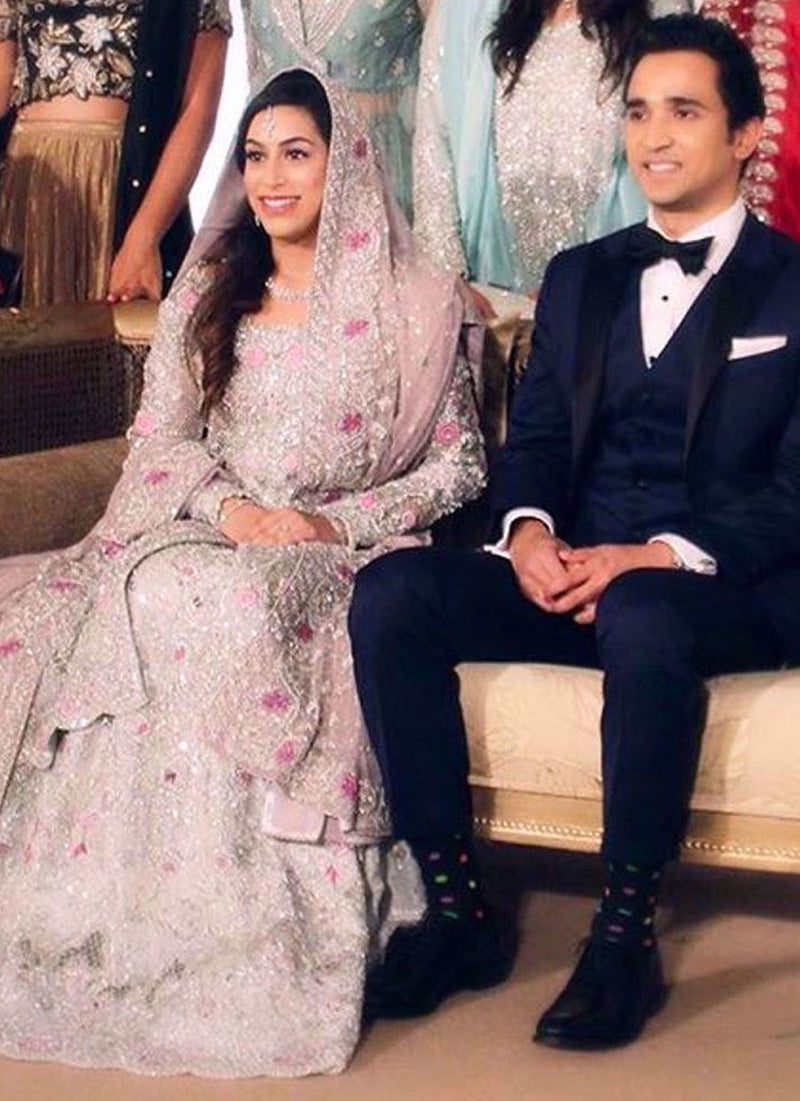 Zainab, the most gorgeous bride in silvers and lilac