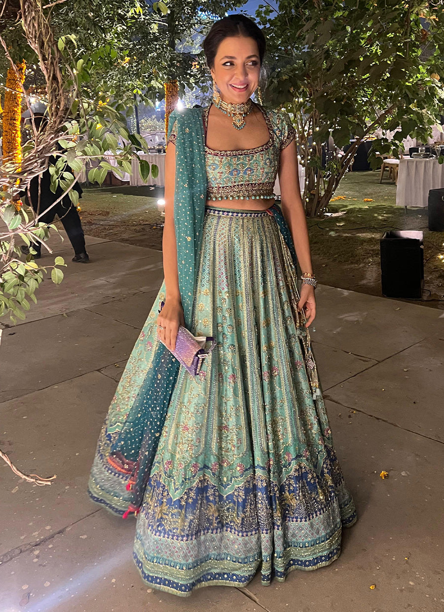 Asel Aqua Lehenga Choli
