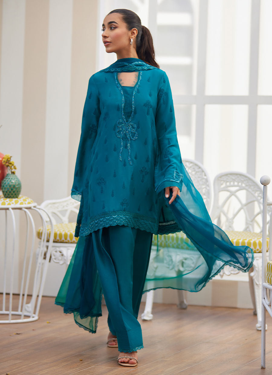 Maella Emerald Shirt and Dupatta
