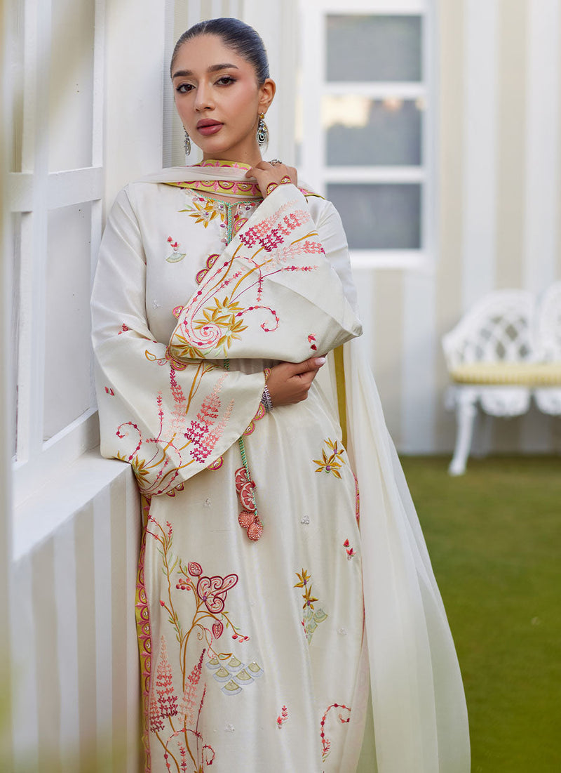 Mireza Ivory Shirt and Dupatta