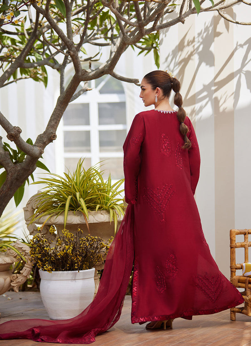 Soraya Scarlett Shirt and Dupatta