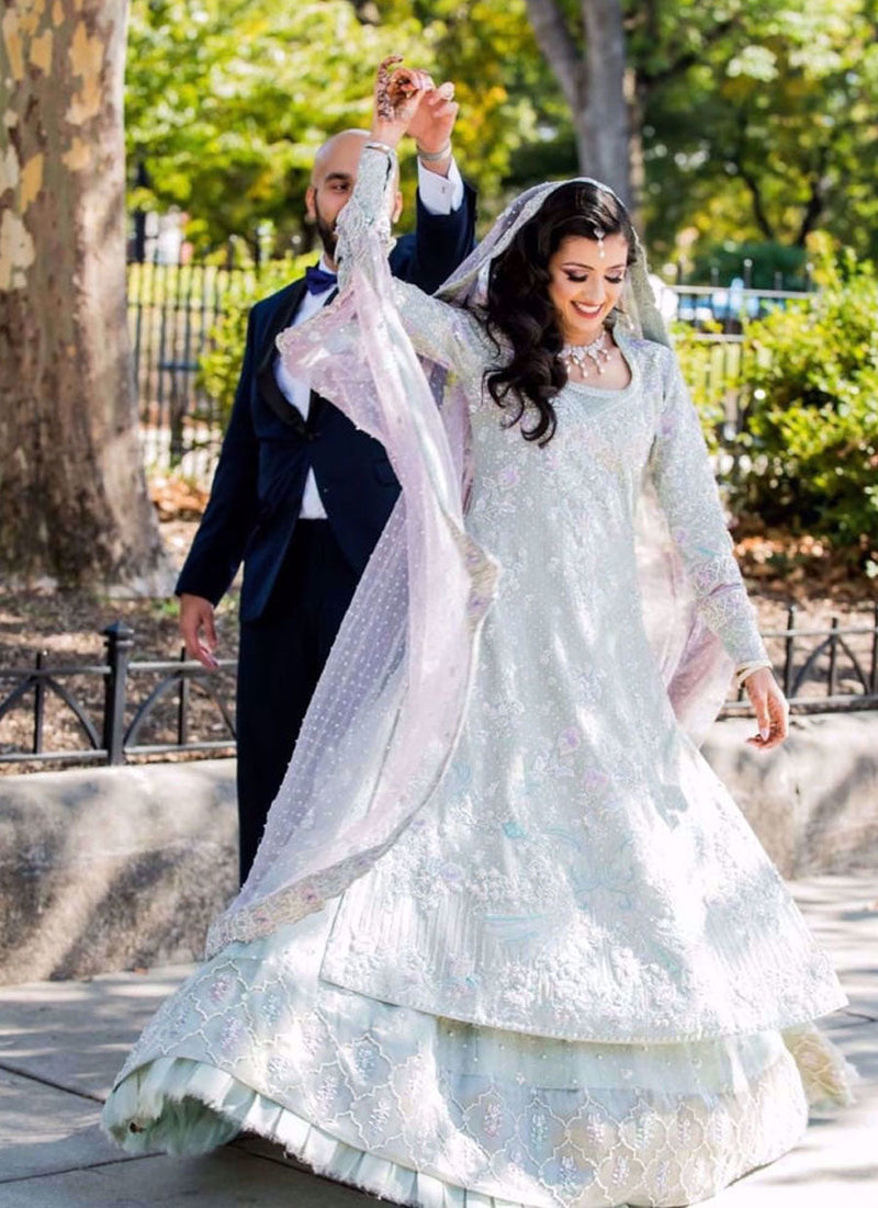 Nissa Chaudhry Ravishing at Her Wedding, In Ice-Cool Shades of Pale Blue and Lavender