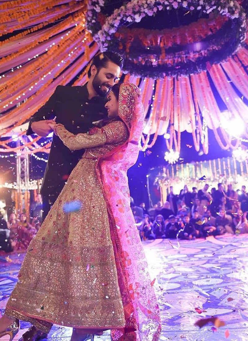 Afifa In a Signature Gota Embellished Kalidaar