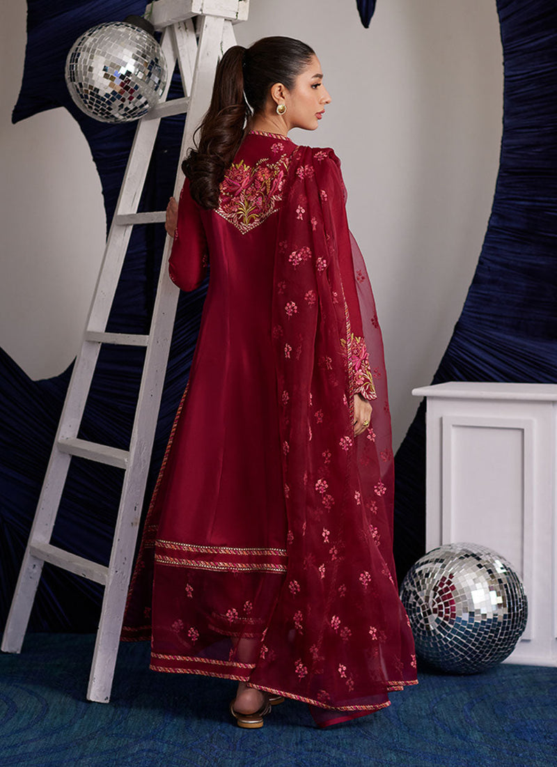 Miko Crimson Kalidaar And Dupatta