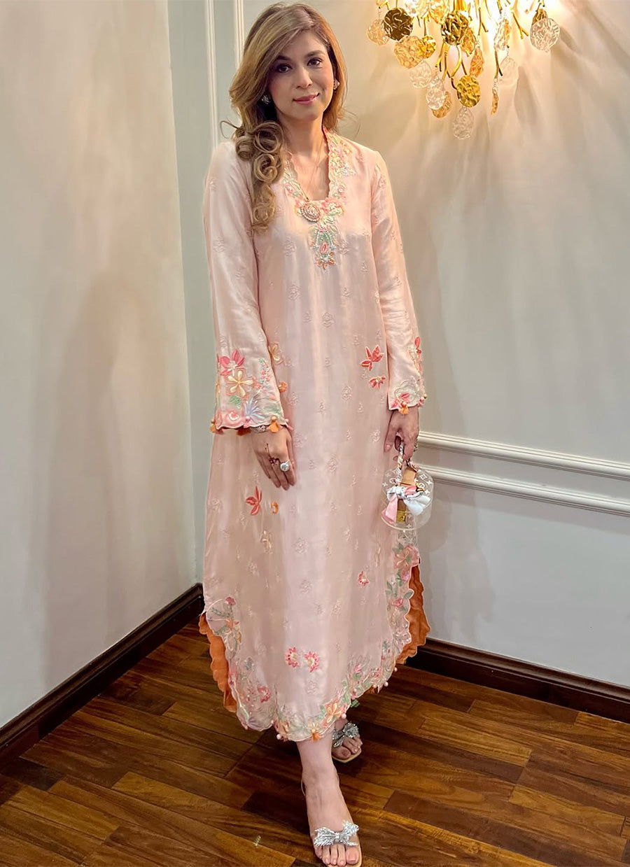 Sana Malik in Raya Melon Kaftan