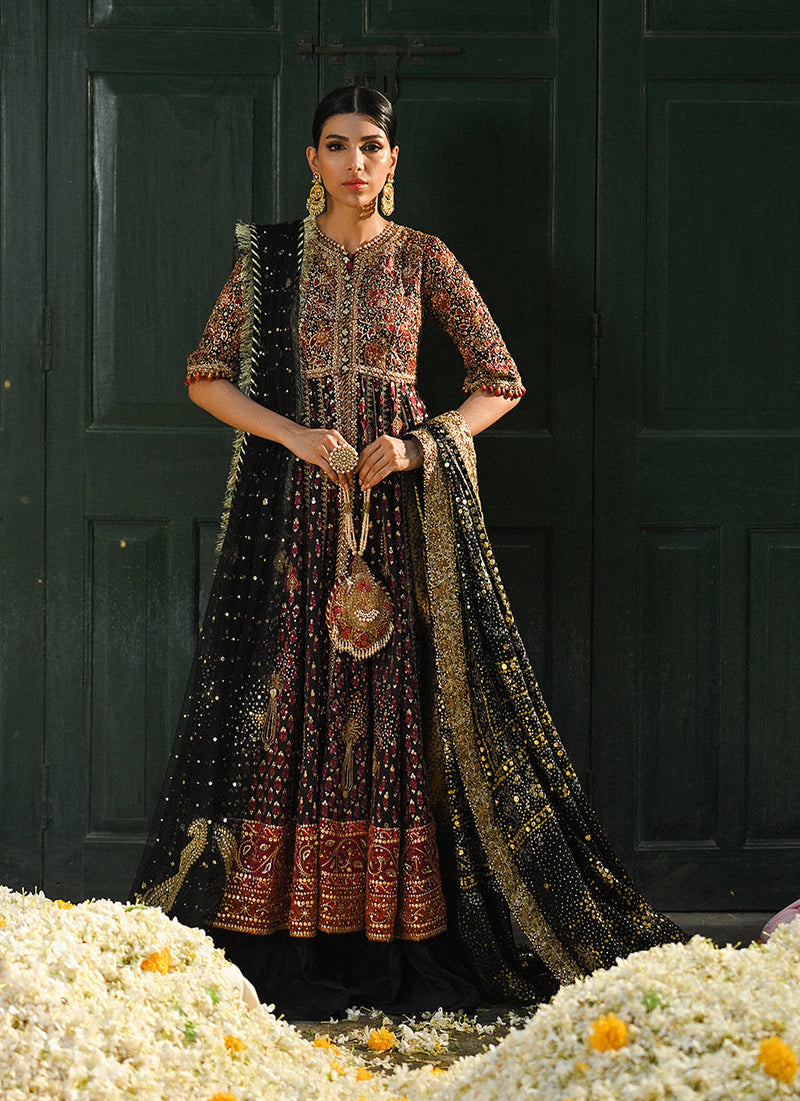 Everleigh black block printed kalidaar