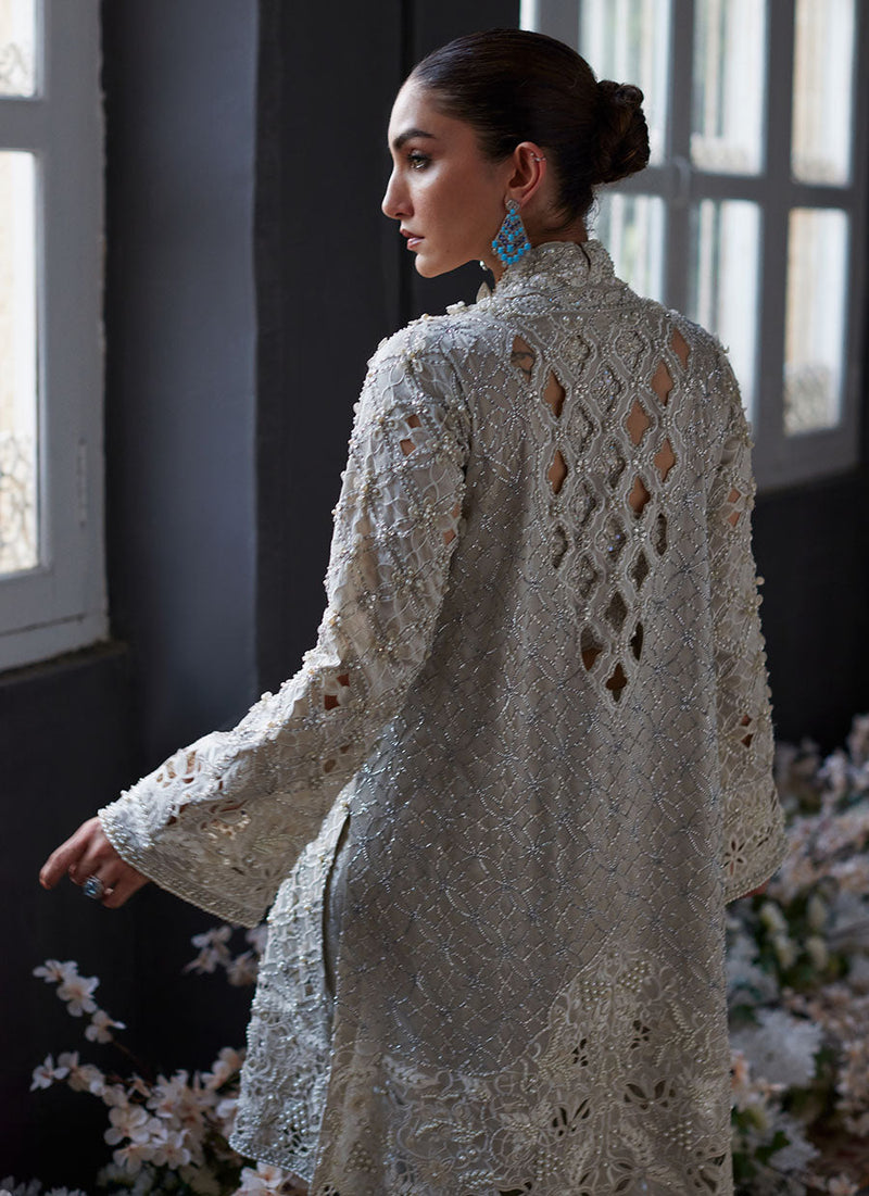 Ayvani Silver Cutwork Jacket