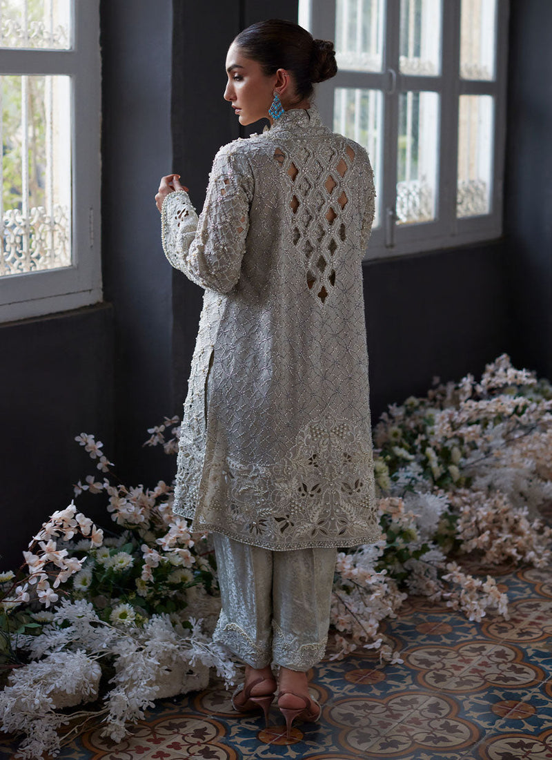 Ayvani Silver Cutwork Jacket
