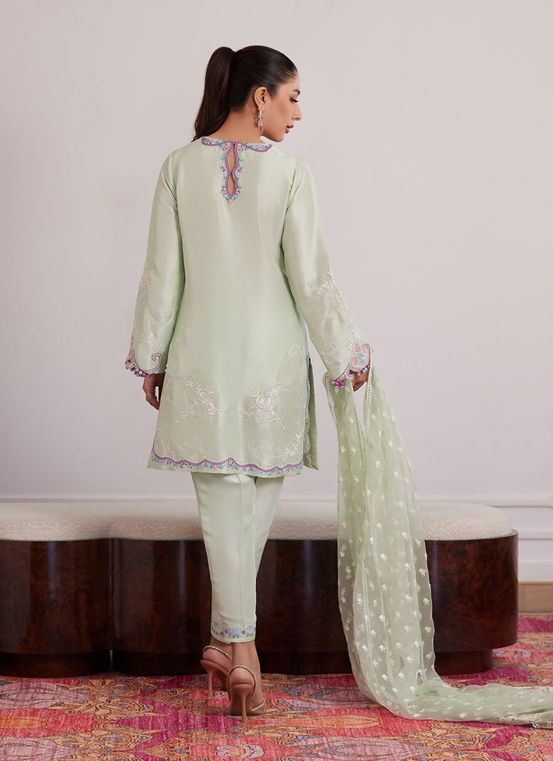 Pilar Mint Shirt And Dupatta