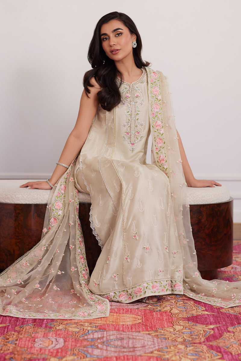 Everly Cream Shirt And Dupatta