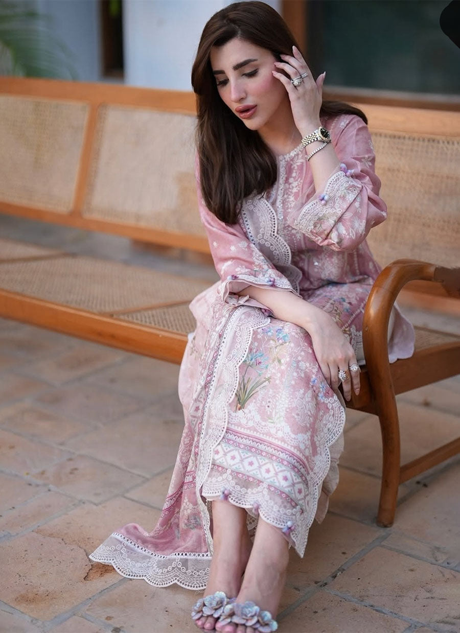 Elara Blush Shirt and Dupatta