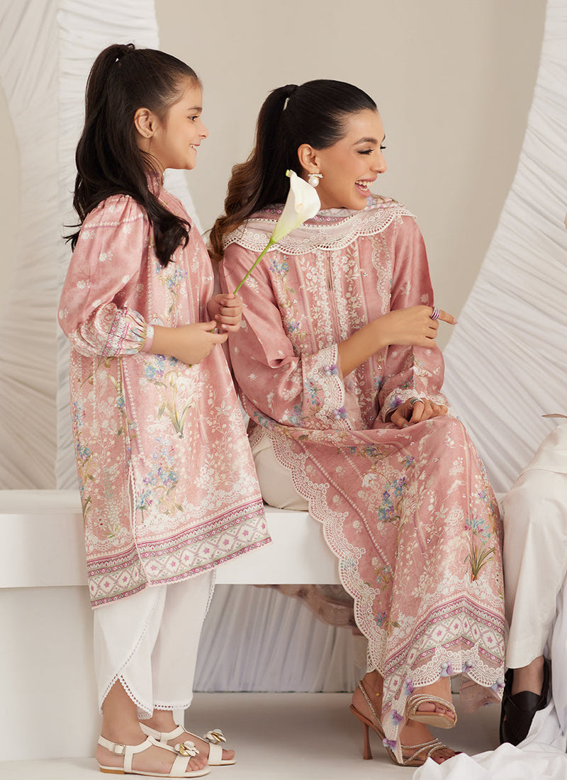 Elara Blush Shirt and Dupatta