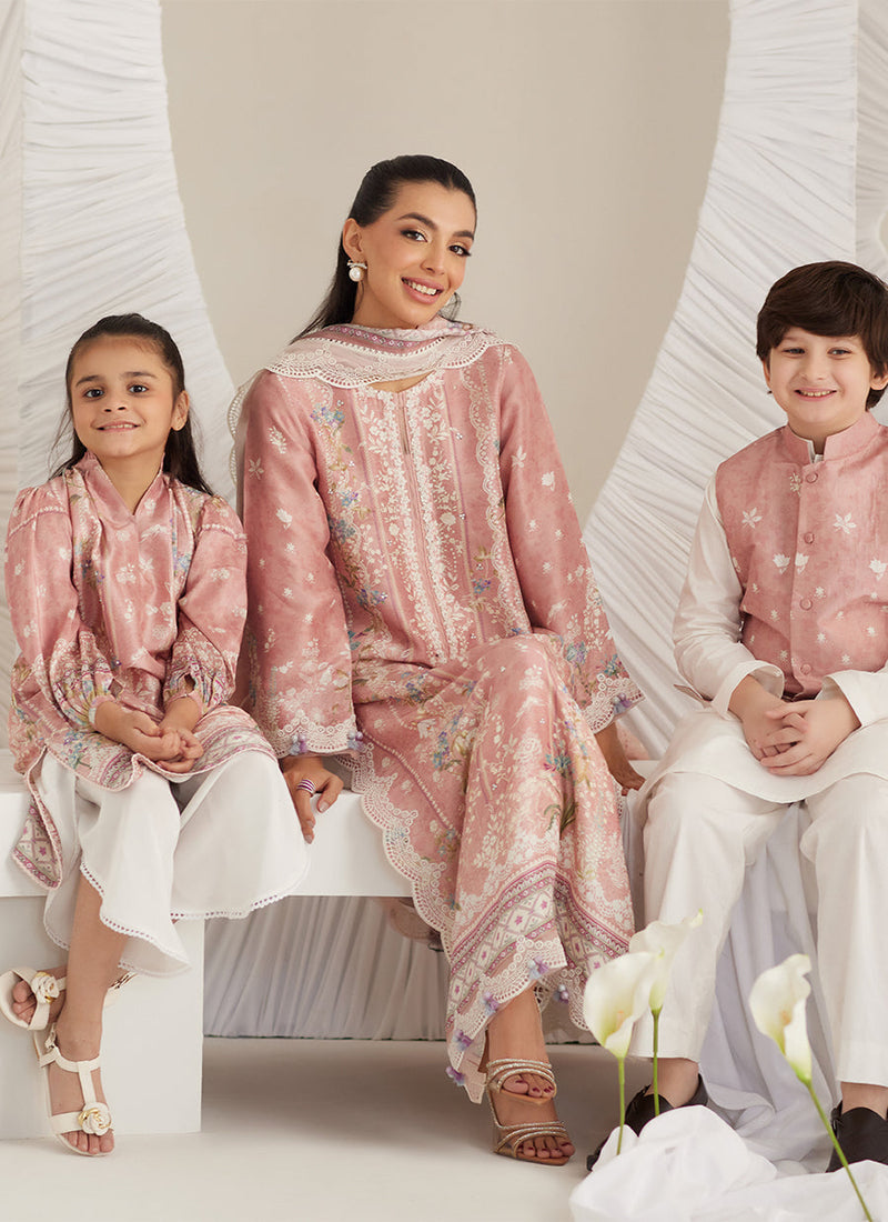 Elara Blush Shirt and Dupatta