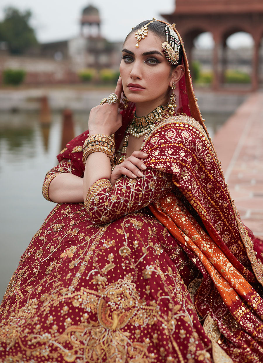 Dia Crimson Lehnga Choli Bridal