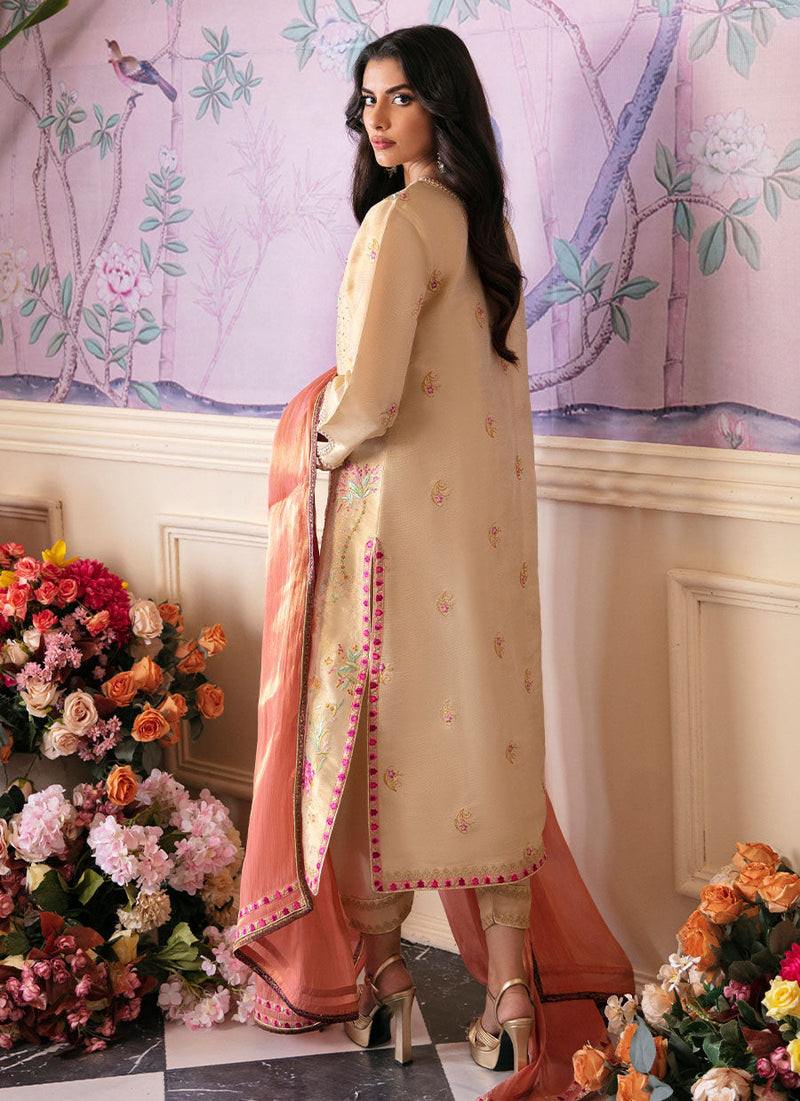 Narood Gold Shirt And Dupatta