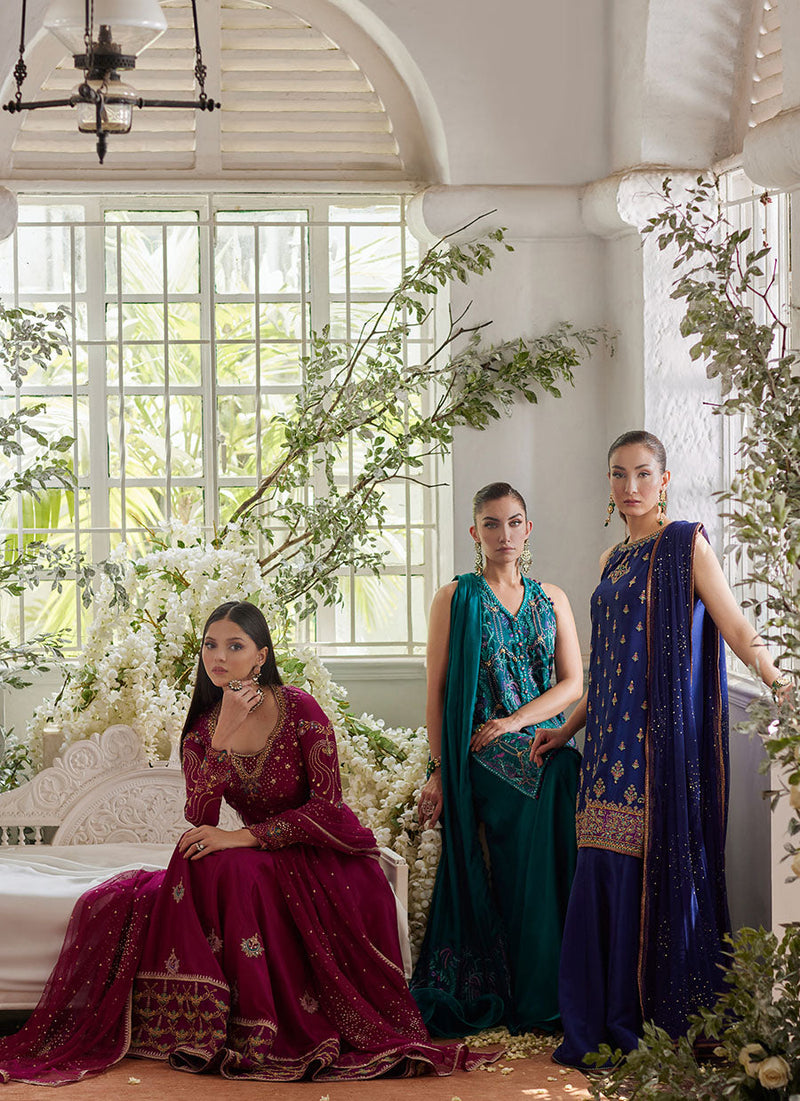 Jihan Fuschia Kalidaar and Dupatta