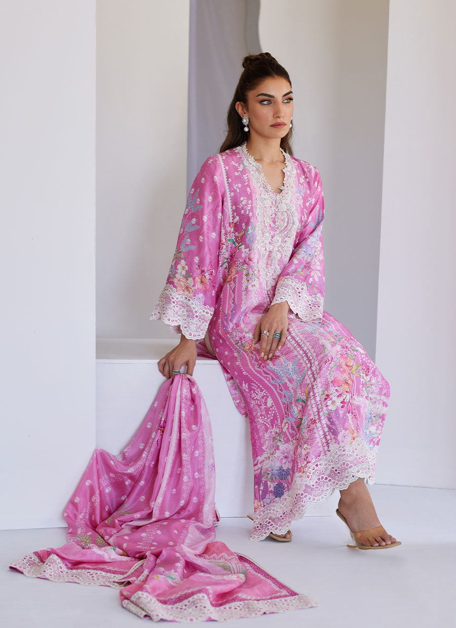 Lyra Pink Shirt and Dupatta