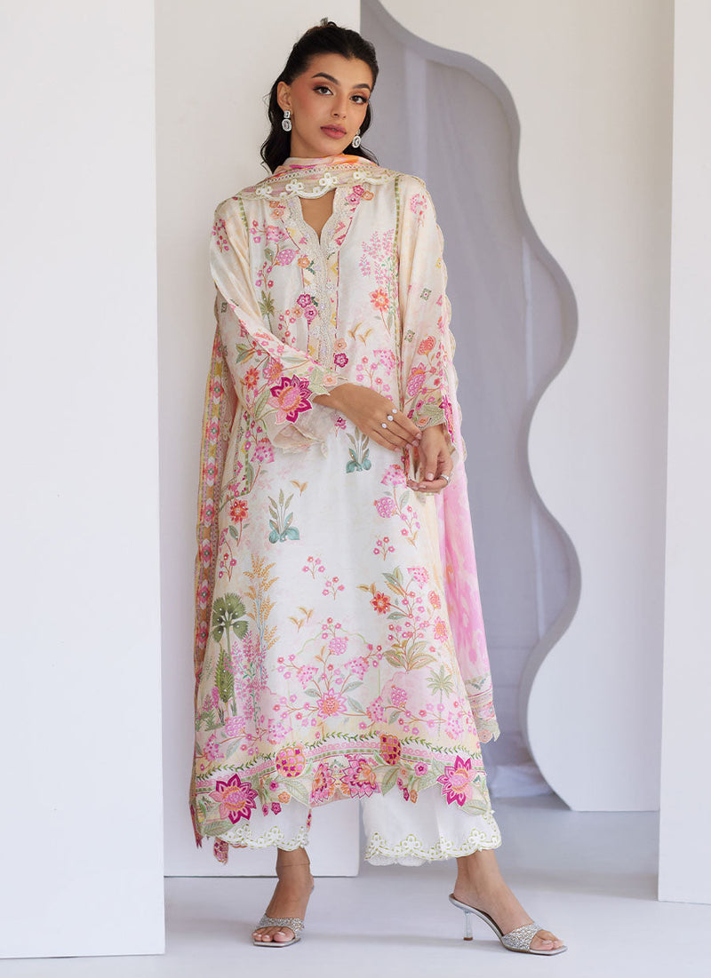 Faye Ivory Shirt and Dupatta