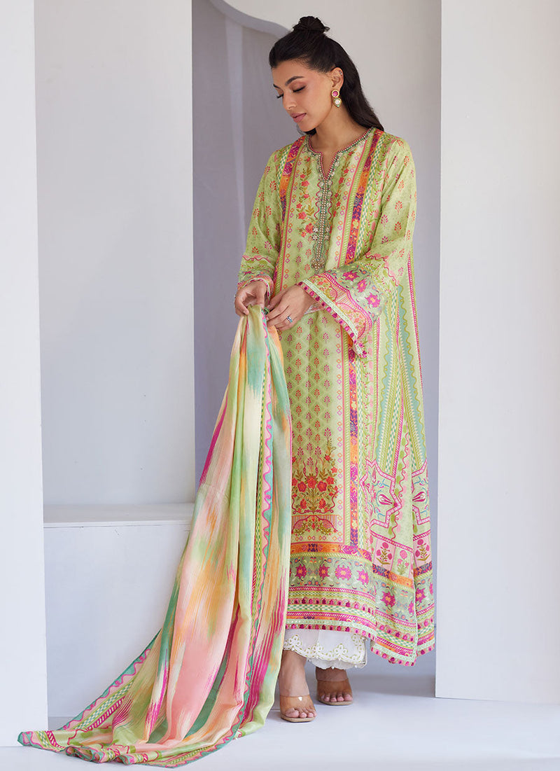 Vesper Kiwi Shirt and Dupatta
