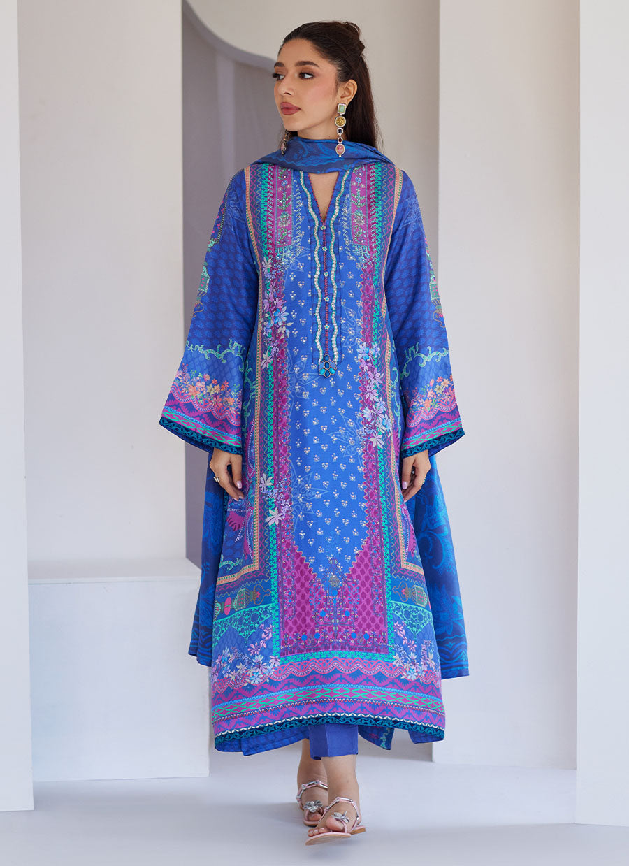 Revel Blue Shirt and Dupatta