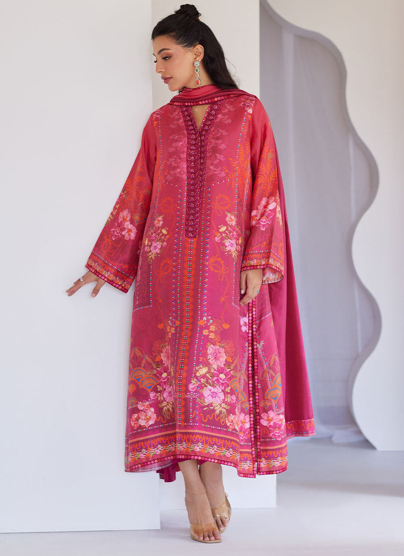 Alira Crimson Shirt and Dupatta