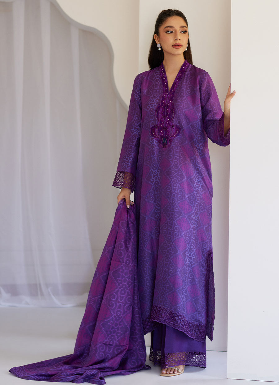 Amity Purple Shirt and Dupatta