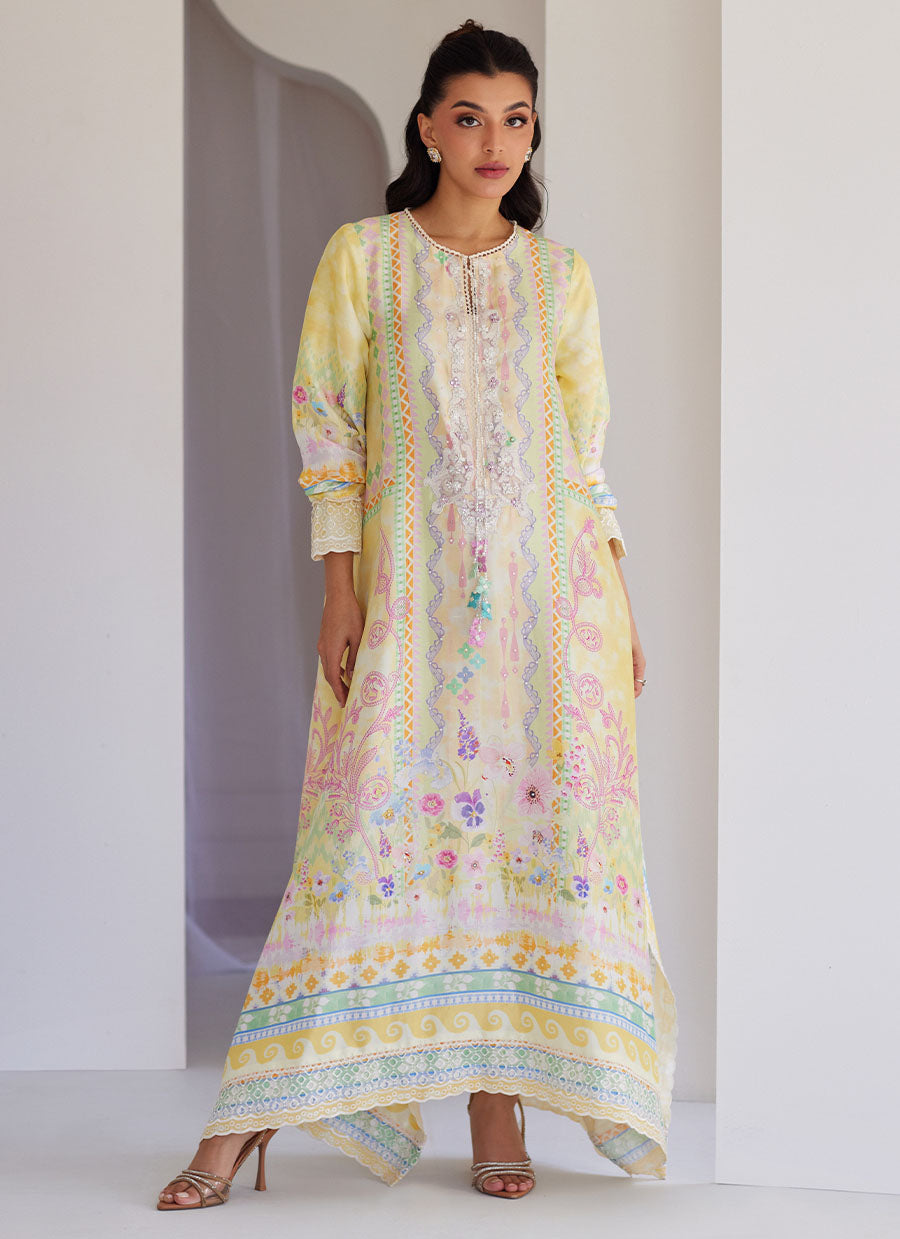 Cali Raw Silk Kaftan