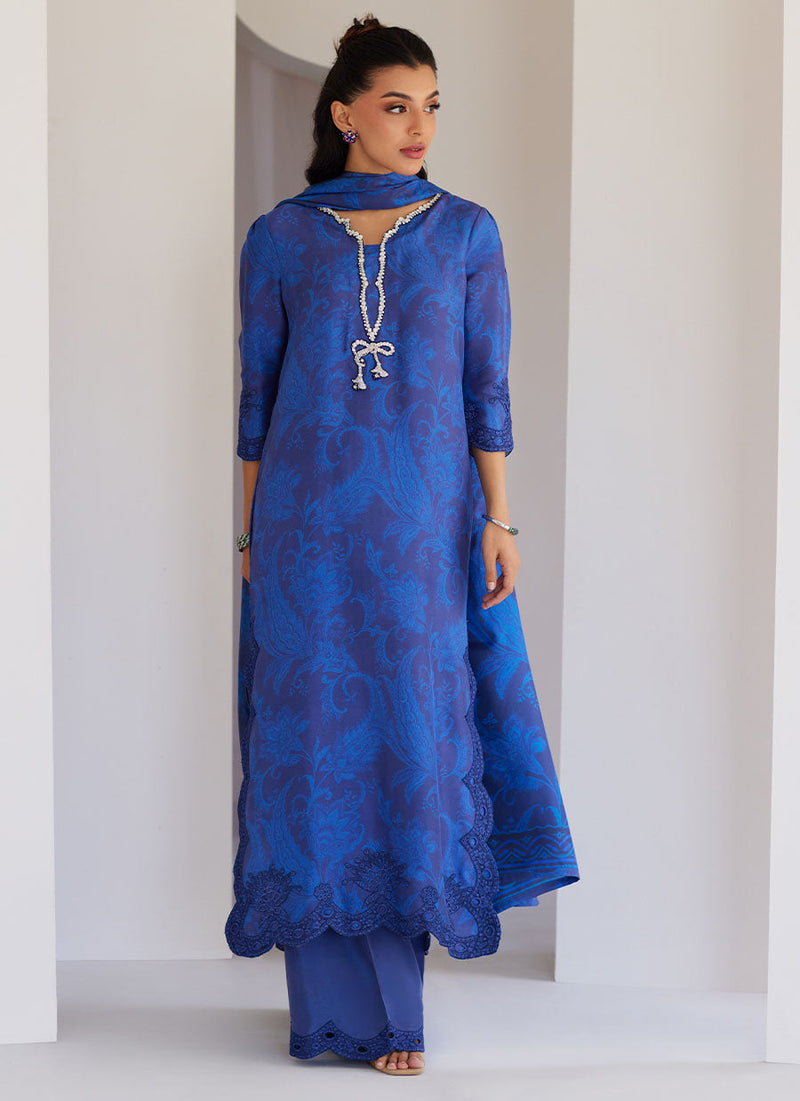 Azura Blue Shirt and Dupatta