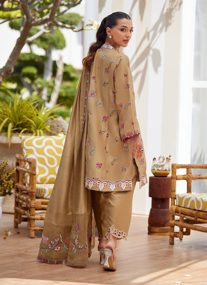 Lira Beige Shirt and Dupatta